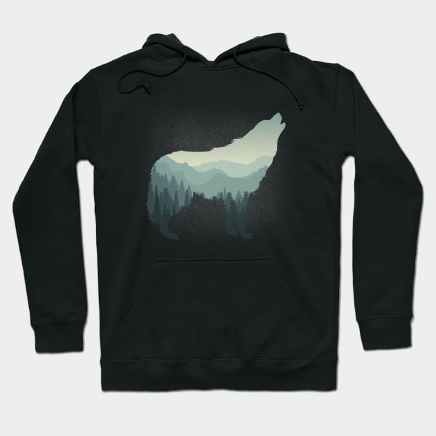 Lone Wolf Survives The Mountain Hoodie by SinBle